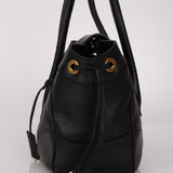 Prada Black Vitello Daino Sound Lock Tote