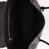Prada Black Vitello Daino Sound Lock Tote