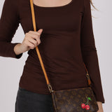 Limited Edition Louis Vuitton x Takashi Murakami 2005 Monogram Cerises Pochette Crossbody
