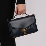Hermès Kelly Cadena Lock Shoulder Bag Bleu Indigo Box 1979 GHW