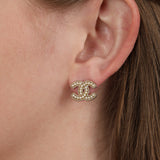 Chanel 2012 CC Pearl Earrings