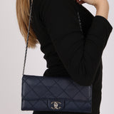 Chanel Ultimate Stitch Wallet On Chain Navy Lambskin 2011 SHW