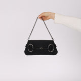 Gucci GG Canvas Small Horsebit Clutch on Chain