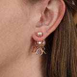 Dior Rose Pearl and Crystal Tribales Earrings