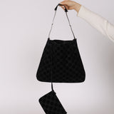 Gucci GG Suede Slim Horsebit Tote with Pouch
