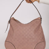 Gucci Large Pink Guccissima Bree Hobo