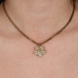 Chanel 2005 CC Camelia Crystal Necklace