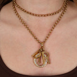Dior Logo Crystal Long Necklace