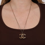 Chanel 2017 CC Amber Crystal Pendant Necklace