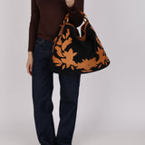 Limited Edition Gucci Black Canvas Horsebit Hobo