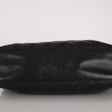 Chanel 1989 Black Lambskin Quilted CC Tote Bag