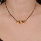 Dior Logo Letters Charms Necklace