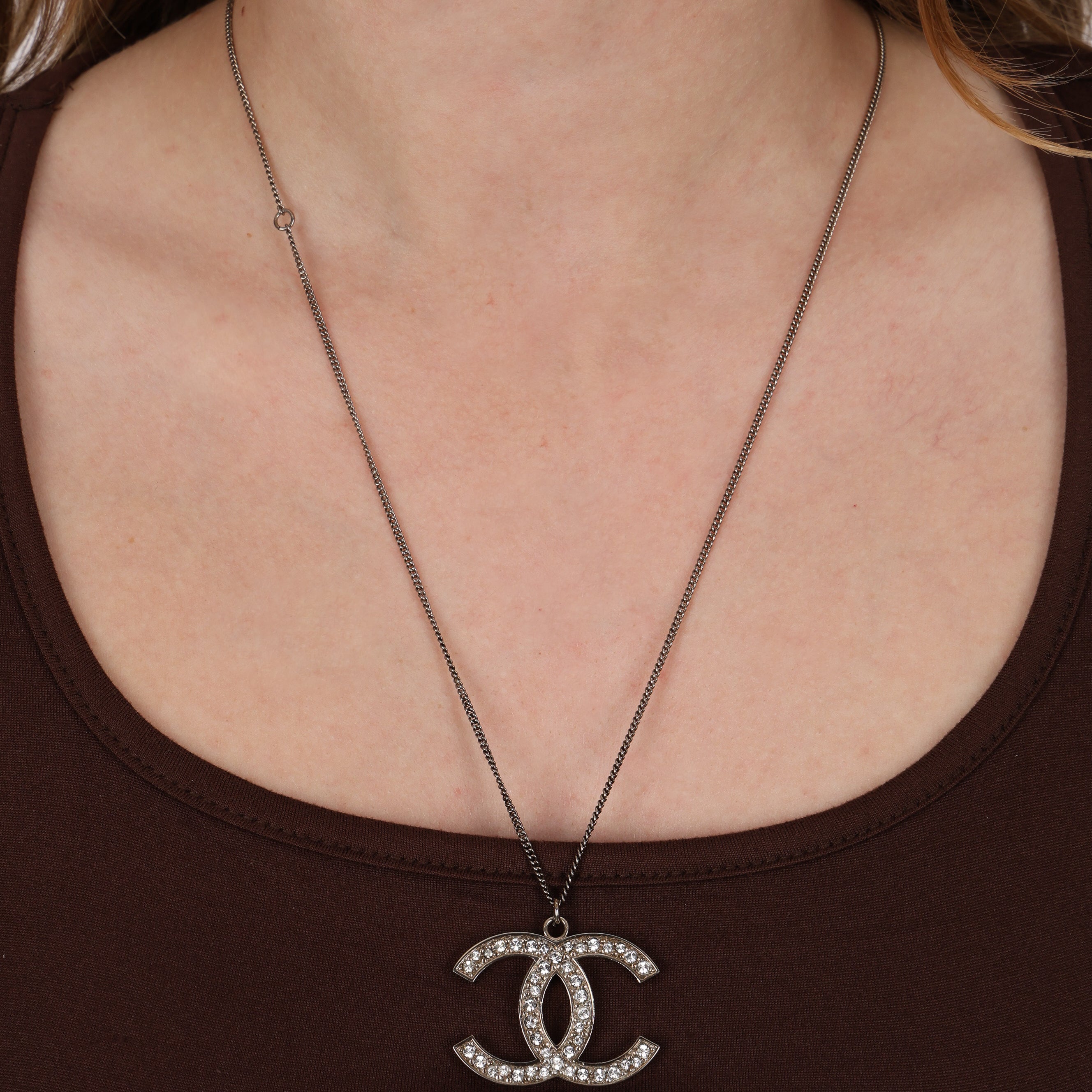 Chanel 2012 CC Rhinestone Necklace