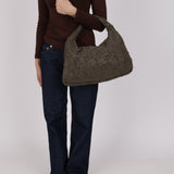 Bottega Veneta Moss Intrecciato Distressed Medium Hobo