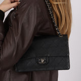 Ultra-Rare Chanel Small Sellier Style Classic Single Flap Black Caviar 1998 SHW