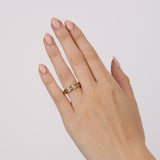 Bvlgari 18K Yellow Gold and Peridot B.zero1 Ring, Size US 5.75