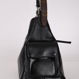 Louis Vuitton Leather Carry All Cargo Shoulder Bag
