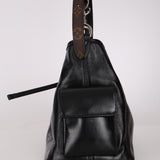 Louis Vuitton Leather Carry All Cargo Shoulder Bag