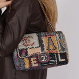 Limited Edition Chanel Jumbo Single Flap Multicolor Patchwork 2012 SHW
