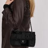 Ultra-Rare Chanel Small Single Flap Black Patchwork 2011 SHW