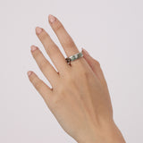 Gucci Gormet Logo Aged Chain Ring