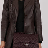 Chanel Jumbo Classic Double Flap Dark Purple Lambskin 2012 DSHW
