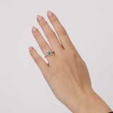 Platinum Diamond Alexandrite Framed Halo Ring, Size US 5.5