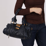 Chloe Navy Leather Medium Paddington Bag