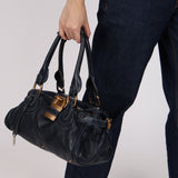 Chloe Navy Leather Medium Paddington Bag