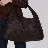 Bottega Veneta Dark Chocolate Intrecciato Large Hobo