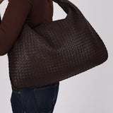Bottega Veneta Dark Chocolate Intrecciato Large Hobo