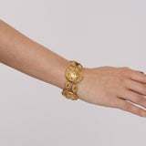 Chanel 1996 CC Lion Gold Bracelet 24K GP