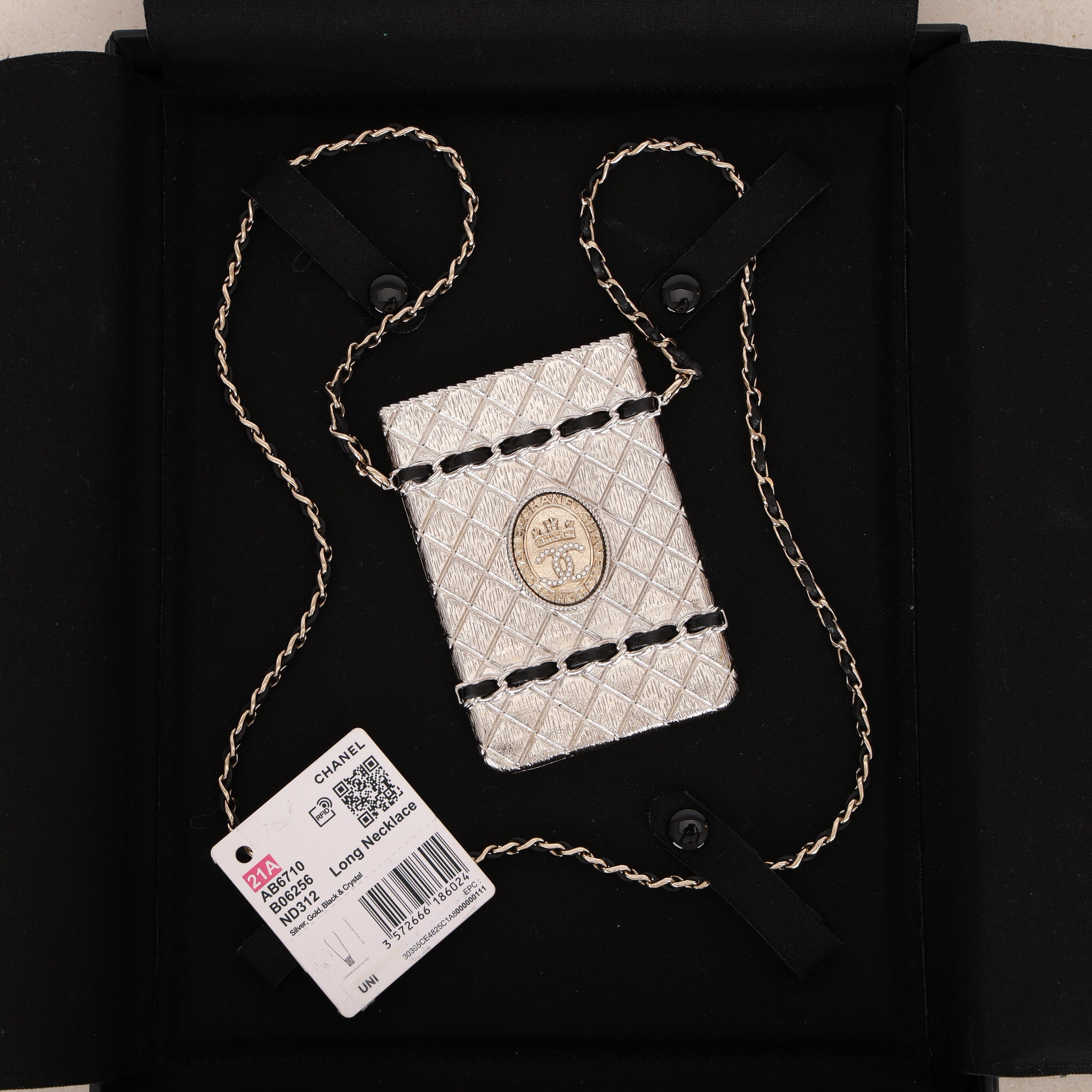 Rare Chanel 2021 Coco Crown Card Holder Necklace