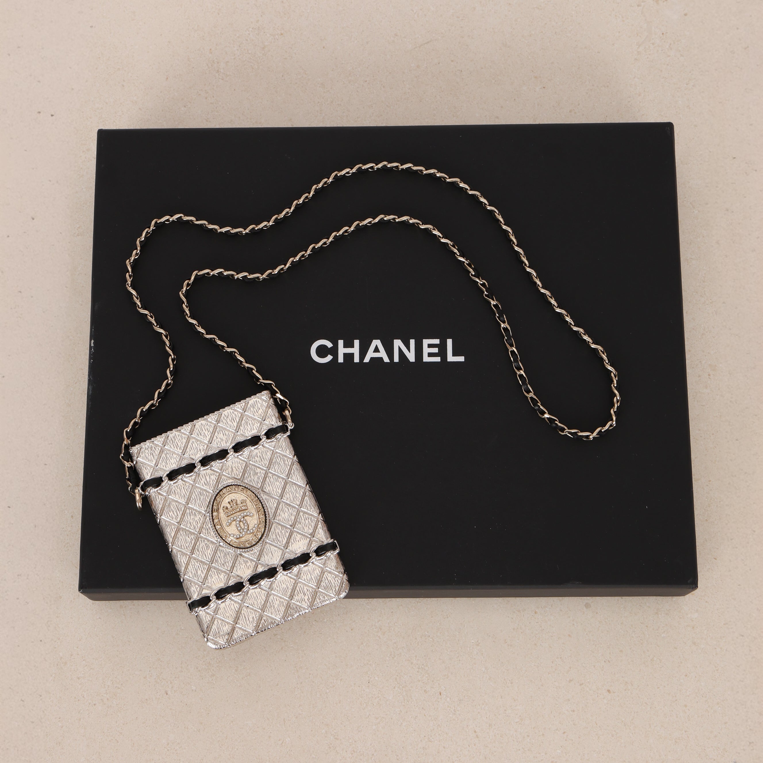 Rare Chanel 2021 Coco Crown Card Holder Necklace