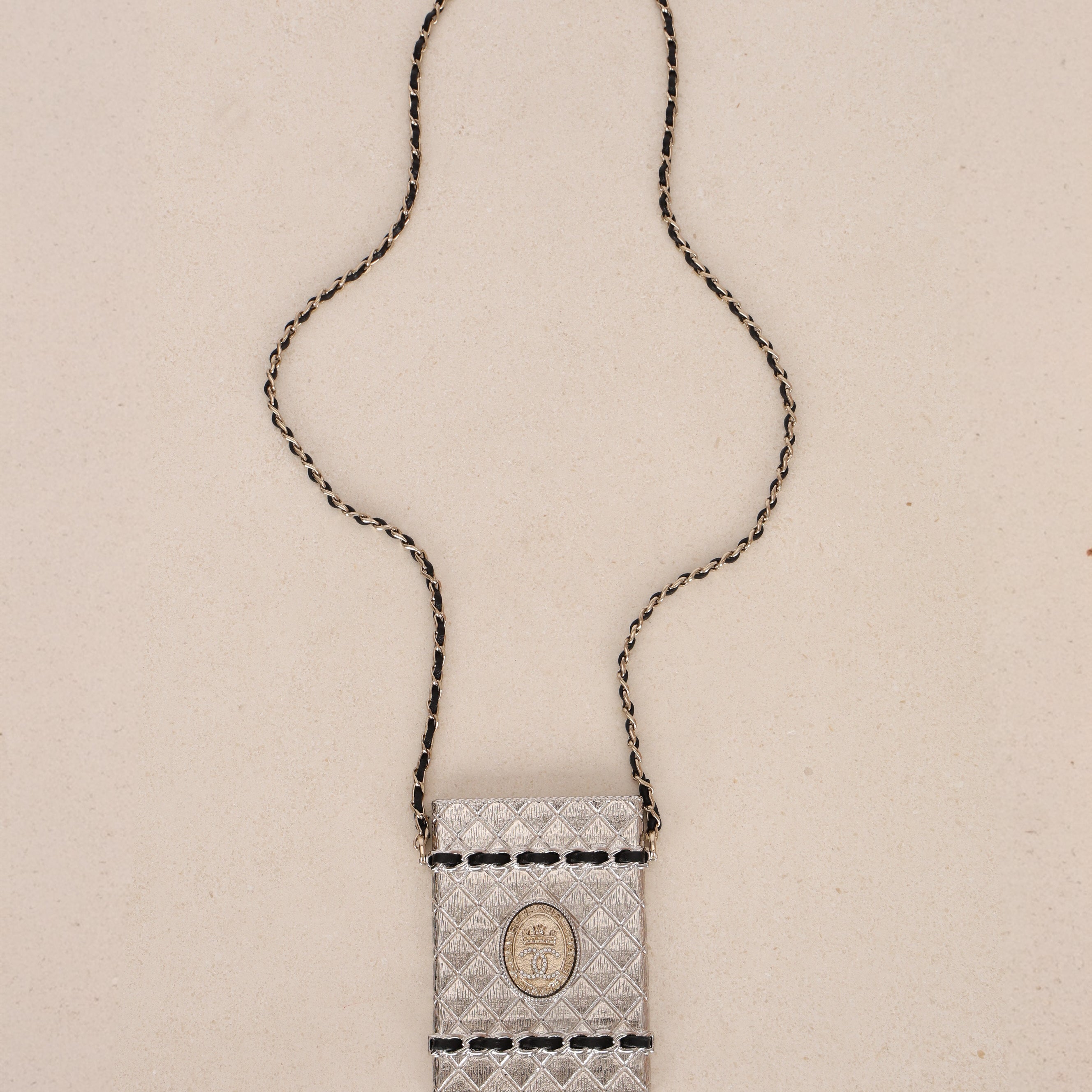 Rare Chanel 2021 Coco Crown Card Holder Necklace