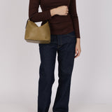 Rare Loewe Sage Leather Flamenco Bag with Pouch