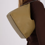 Rare Loewe Sage Leather Flamenco Bag with Pouch