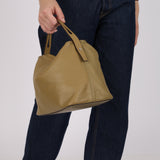 Rare Loewe Sage Leather Flamenco Bag with Pouch