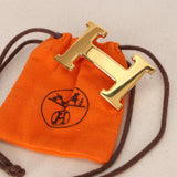 Hermès Miel Alligator Mississippiensis and Gold Swift Reversible Constance Belt GHW