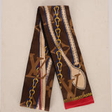 Louis Vuitton Tribute To Marron Monogram Silk Scarf