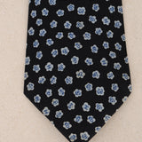 Chanel Navy Camellia Silk Tie