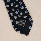 Chanel Navy Camellia Silk Tie