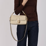Fendi Creme Cuoio Romano Selleria Baguette