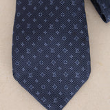 Louis Vuitton Navy Micro Monogram Silk Tie