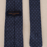 Louis Vuitton Navy Micro Monogram Silk Tie