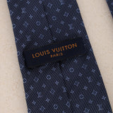 Louis Vuitton Navy Micro Monogram Silk Tie
