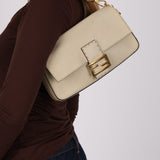 Fendi Creme Cuoio Romano Selleria Baguette