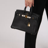 Hermès Birkin 25 Noir Togo Retourne 2009 GHW