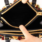 Prada Saffiano Small Garden Galleria Double Zip Tote