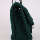 Chanel 2015 Deep Teal Wool Mini Paris-Salzburg Edelweiss Single Flap